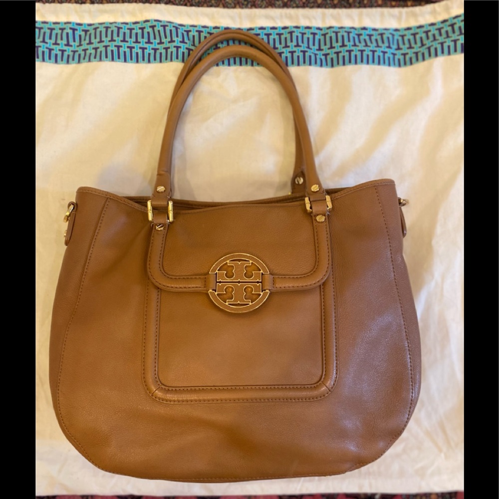Tory Burch Camel Leather Purse